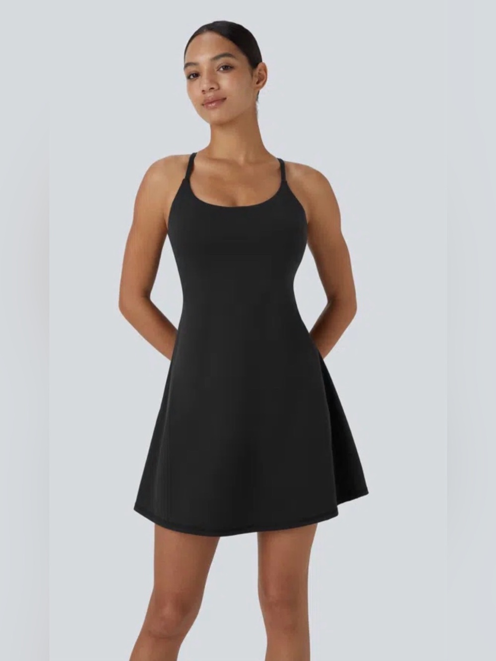 Halara SoftlyZero Plush Backless Active Dress Medium